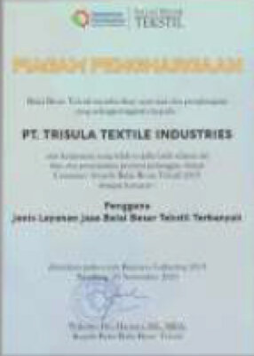 Customer Awards of Balai Besar Tekstil