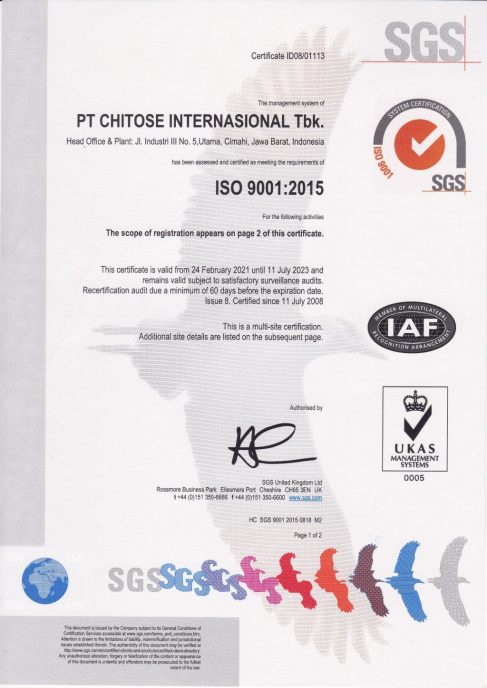 Sertifikat ISO 9001 2015 UKAS