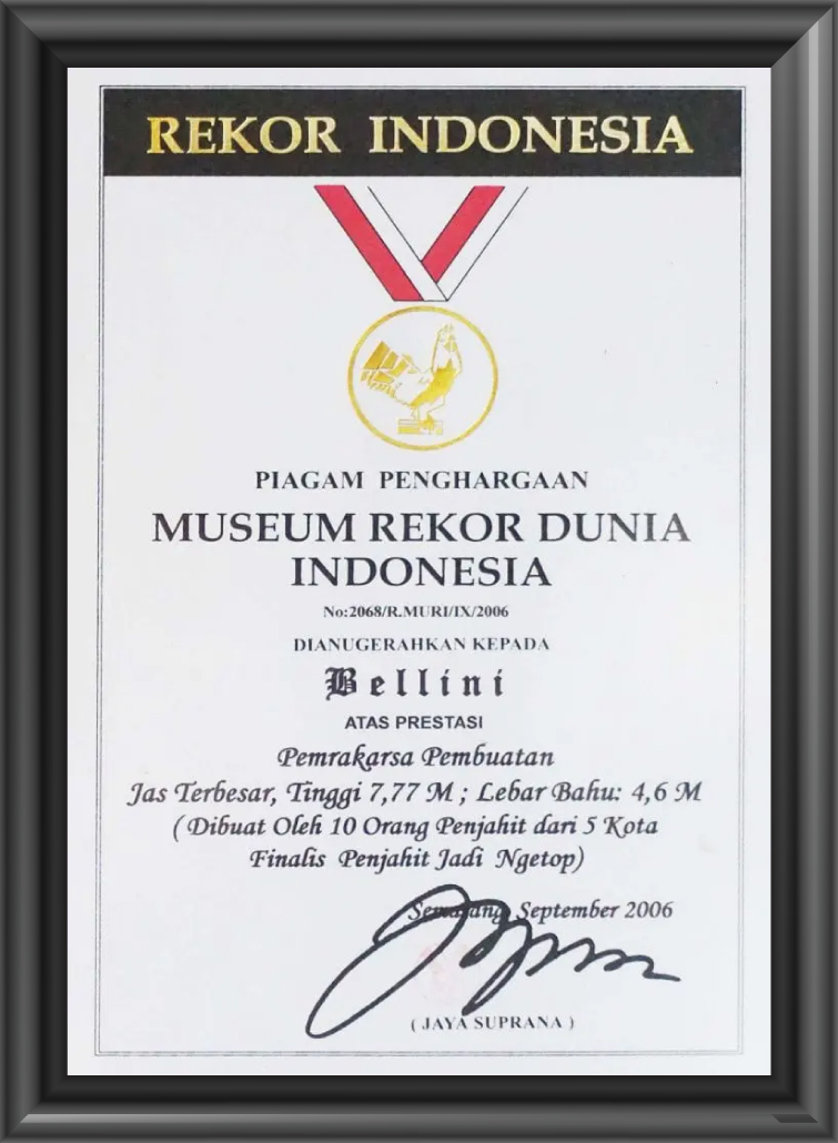 TTI_MURI Pemrakarsa Pembuatan Jas Terbesar