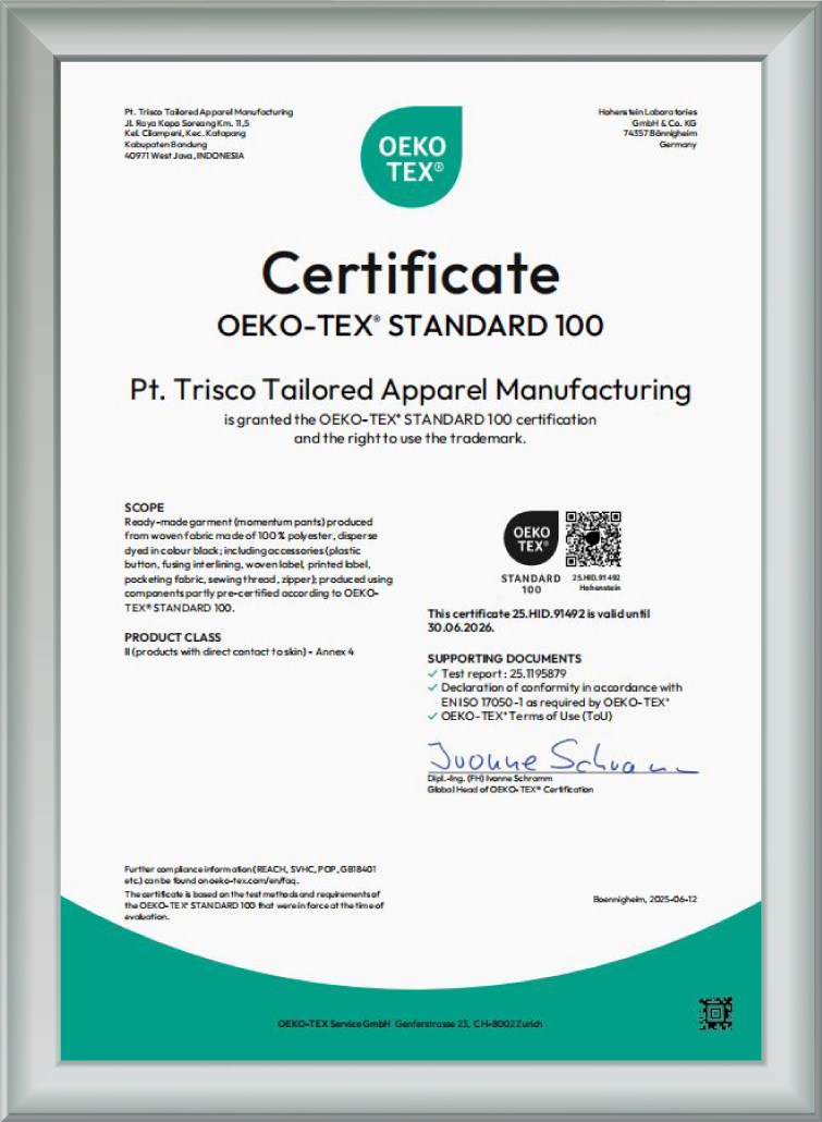 Trisco_Oekotex Standard 100